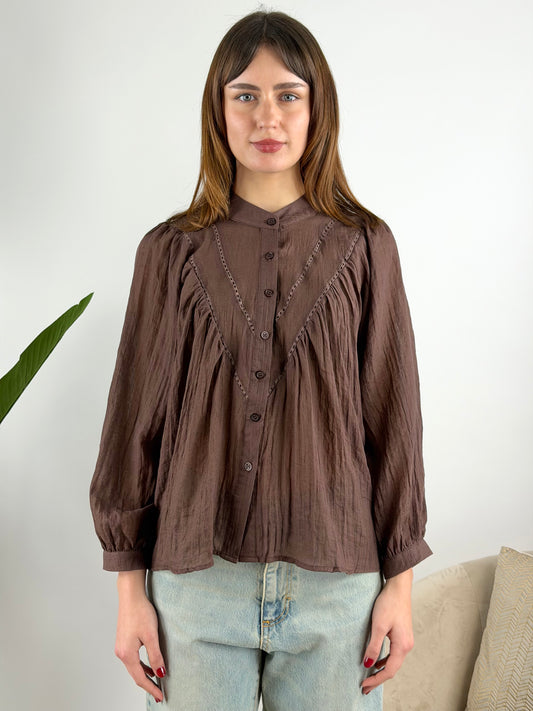 DEVA COUTURE PARIS - CAMICIA MUSSOLA COREANA