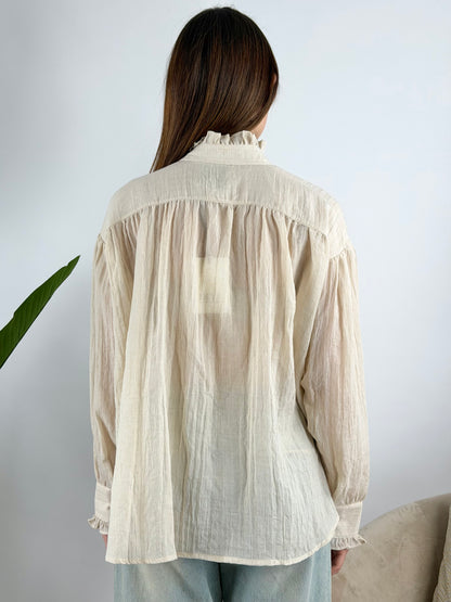 DEVA COUTURE PARIS - CAMICIA MUSSOLA ROUCHES