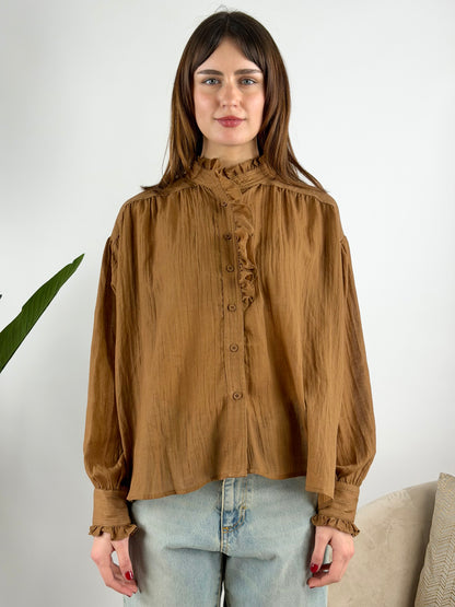 DEVA COUTURE PARIS - CAMICIA MUSSOLA ROUCHES