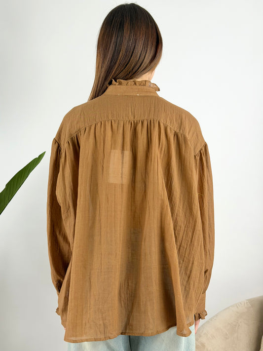 DEVA COUTURE PARIS - CAMICIA MUSSOLA ROUCHES