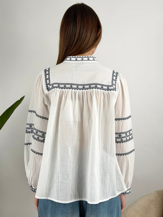 DEVA COUTURE PARIS - BLUSA RICAMATA