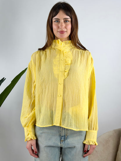 DEVA COUTURE PARIS - CAMICIA MUSSOLA ROUCHES