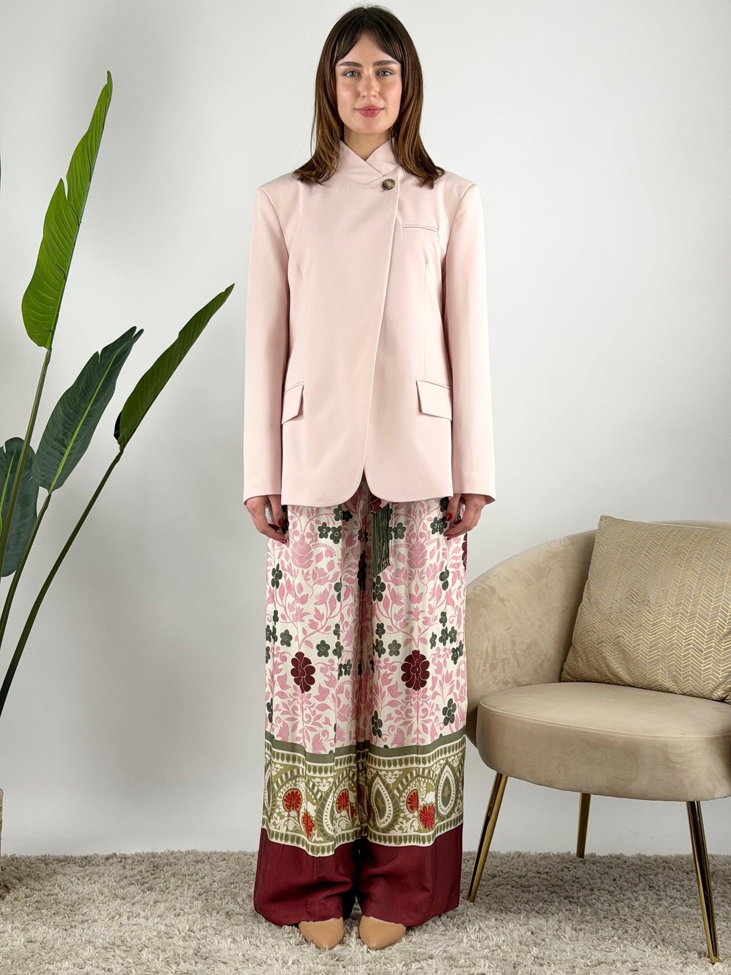 WU'SIDE - PANTALONE PALAZZO FANTASIA