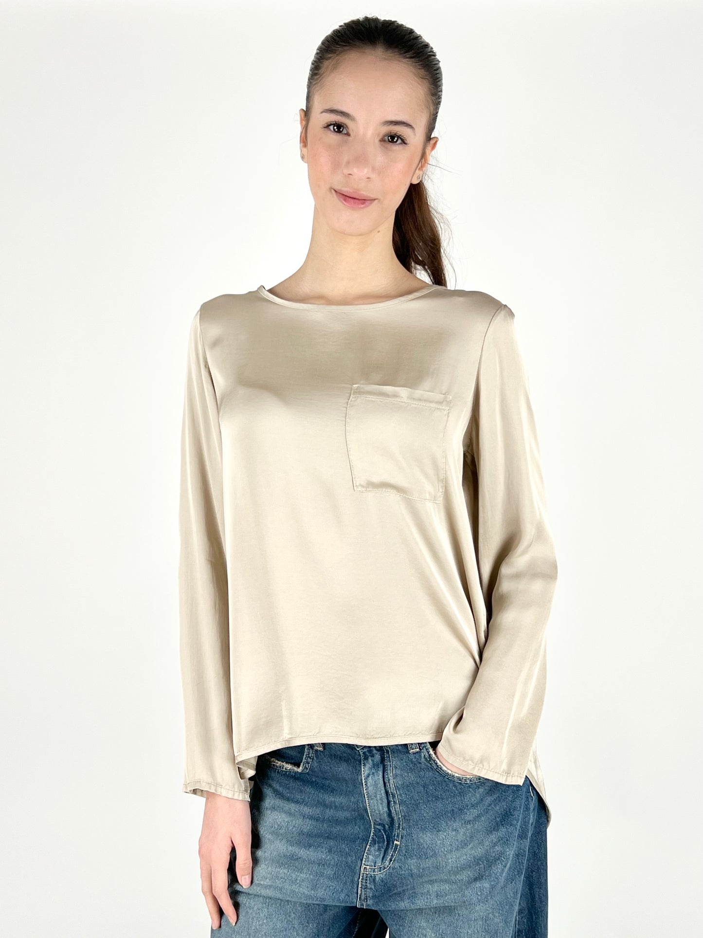 DEVA - BLUSA SATIN TASCHINO