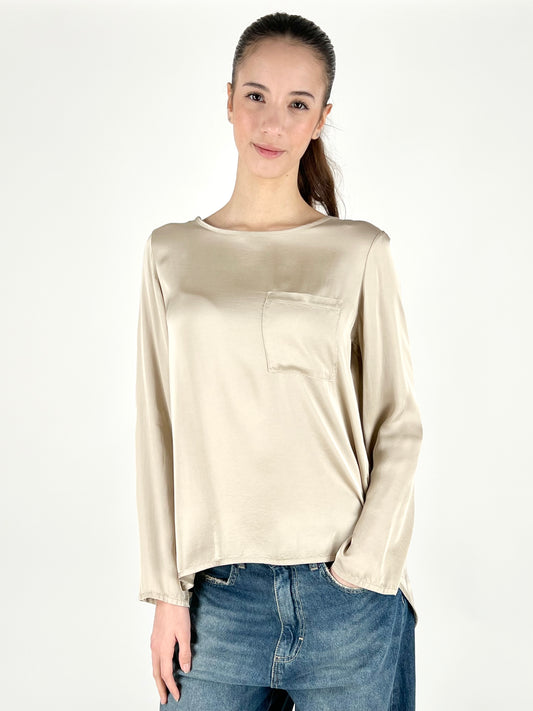 DEVA - BLUSA SATIN TASCHINO