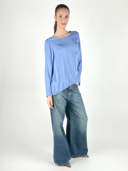 DEVA - BLUSA SATIN TASCHINO