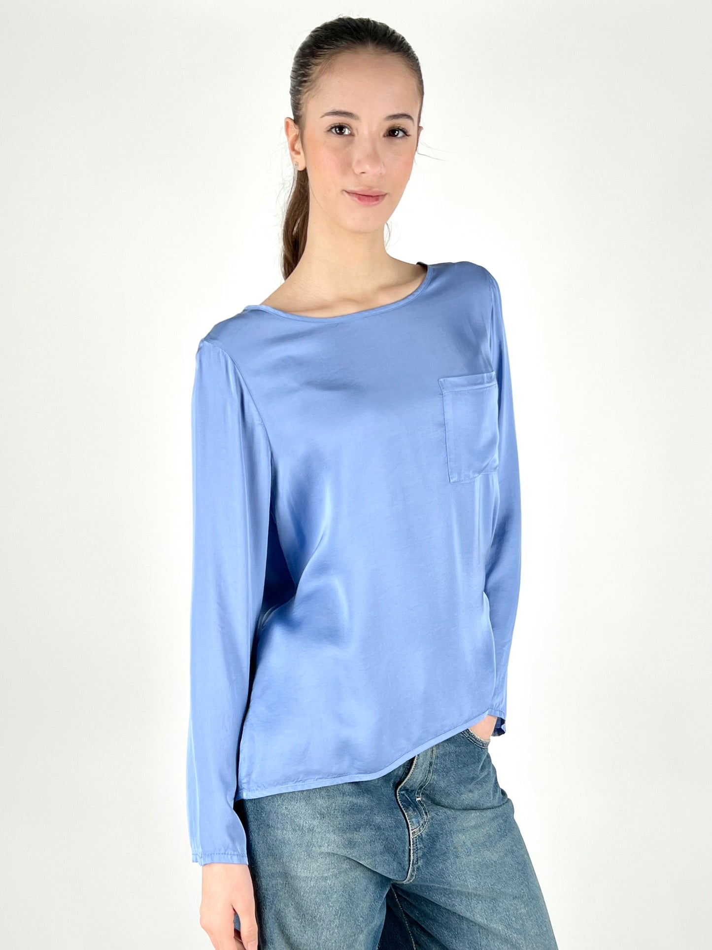 DEVA - BLUSA SATIN TASCHINO