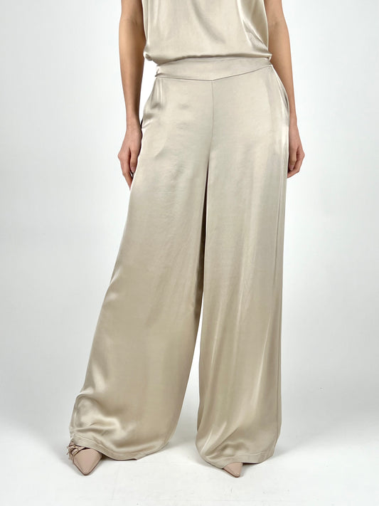 DEVA - PANTALONE PALAZZO SATIN