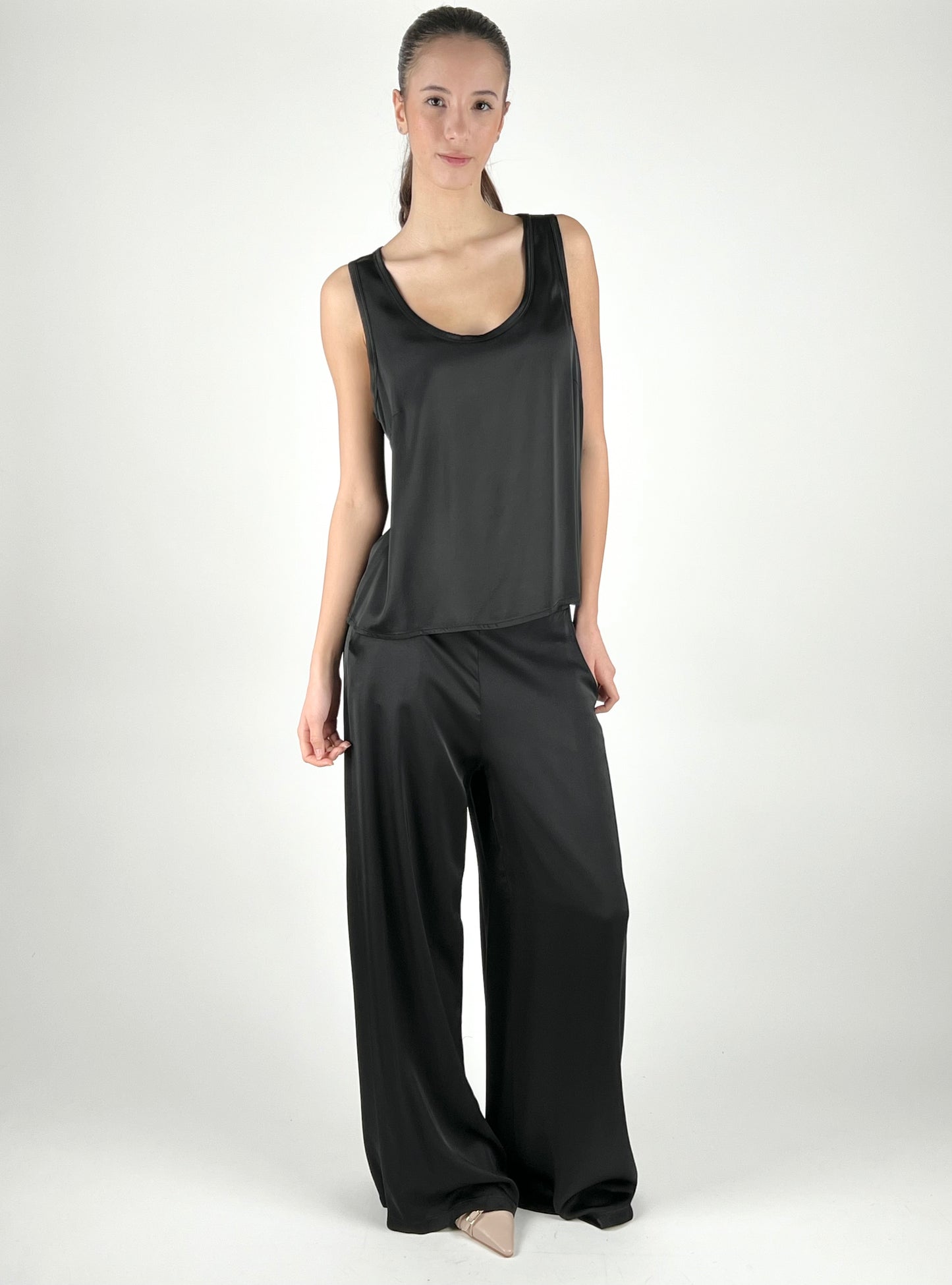 DEVA - PANTALONE PALAZZO SATIN