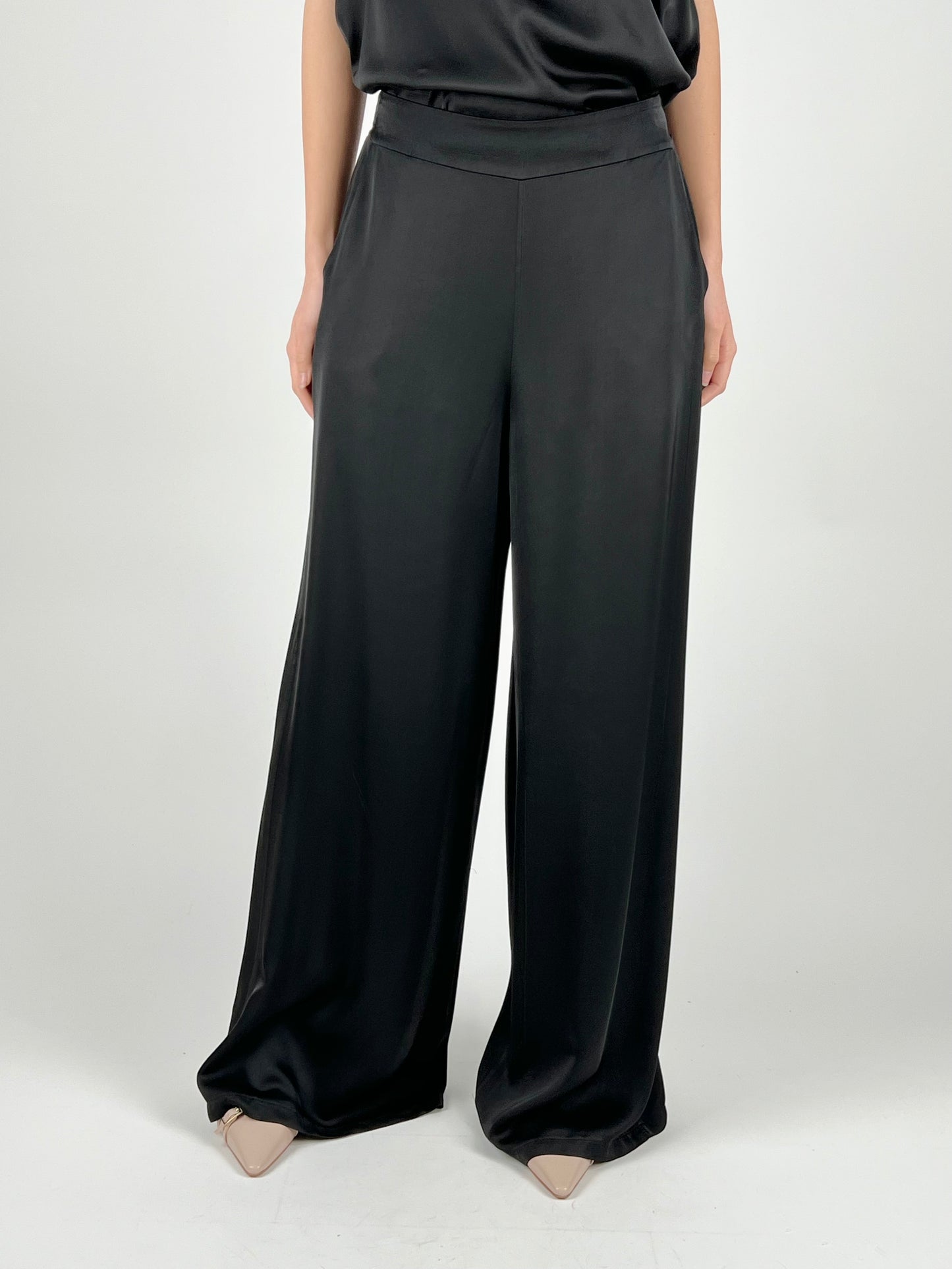 DEVA - PANTALONE PALAZZO SATIN