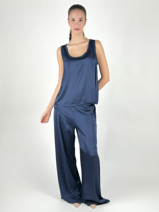 DEVA - PANTALONE PALAZZO SATIN