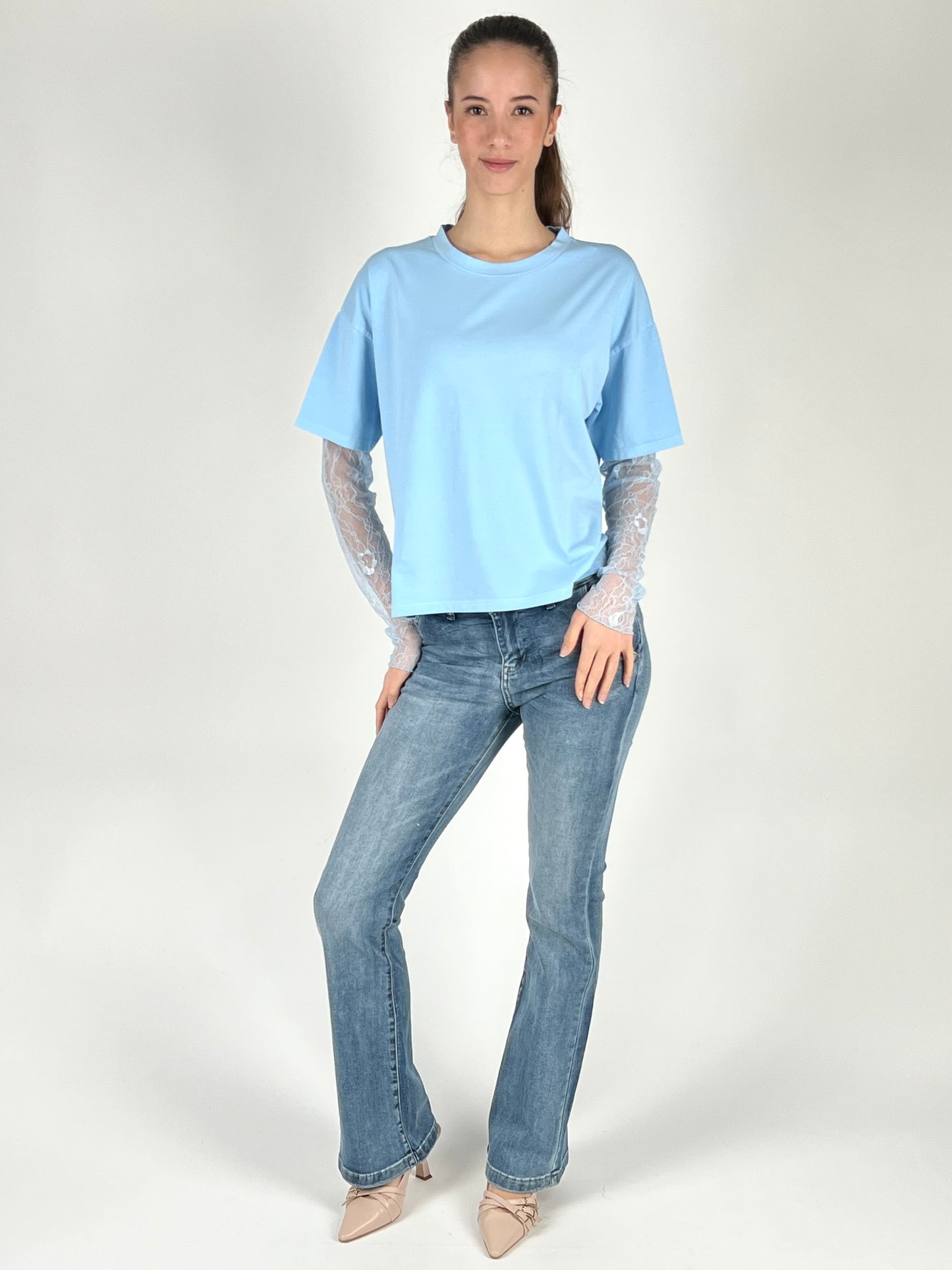 SUSY MIX - T-SHIRT MANICHE PIZZO