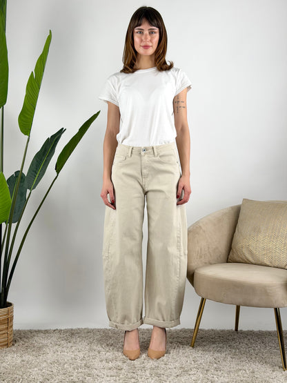 DEVA - JEANS BARREL COLORATO
