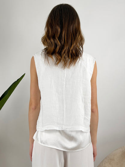 DEVA - GILET NAPOLEONE LINO