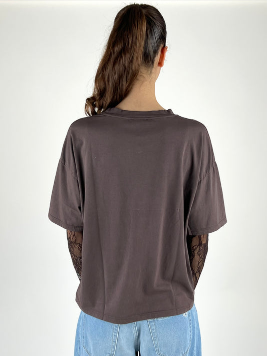 SUSY MIX - T-SHIRT MANICA PIZZO