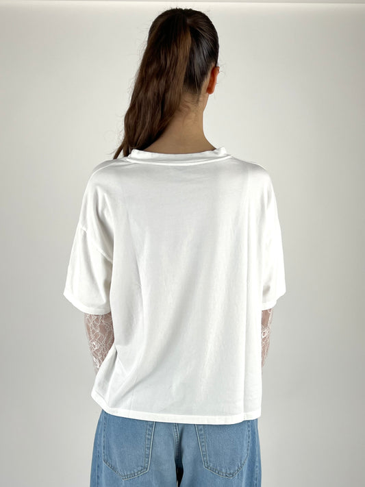 SUSY MIX - T-SHIRT MANICA PIZZO