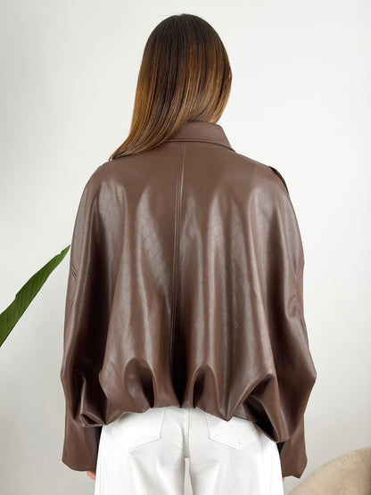 TENSIONE IN - BOMBER ECOPELLE INTRECCIATO