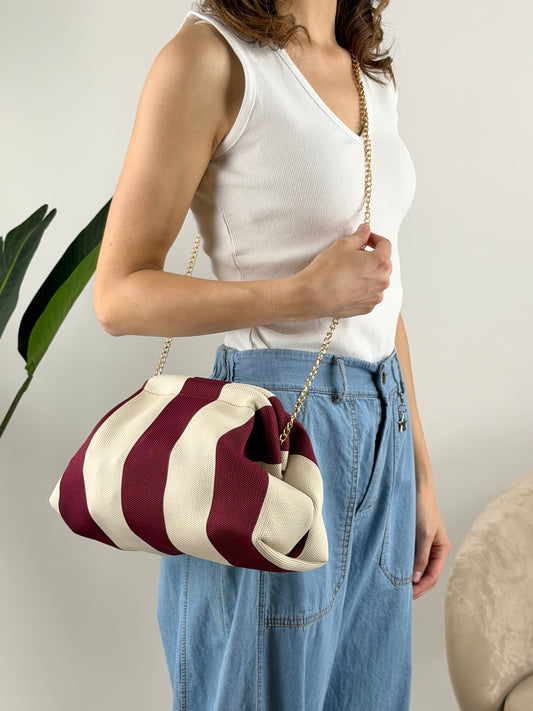 DEVA - BORSA CLUTCH RIGHE