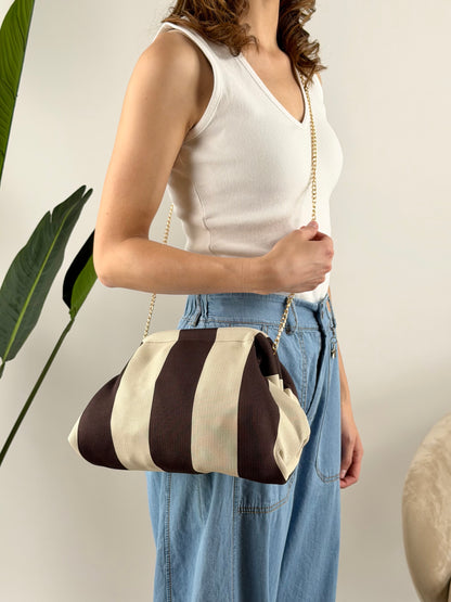 DEVA - BORSA CLUTCH RIGHE