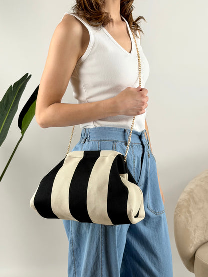 DEVA - BORSA CLUTCH RIGHE