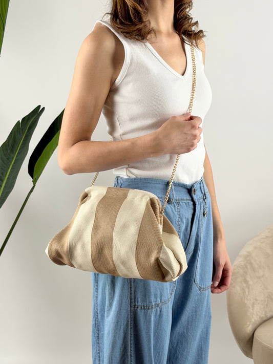 DEVA - BORSA CLUTCH RIGHE