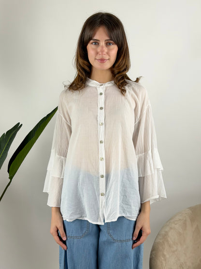 DEVA - CAMICIA MUSSOLA ROUCHES