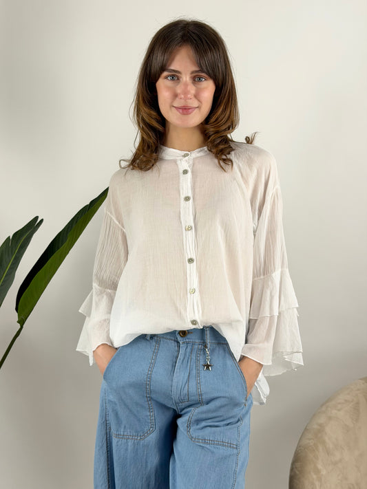 DEVA - CAMICIA MUSSOLA ROUCHES