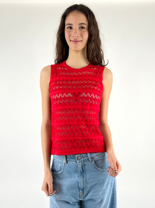 DEVA - TOP TRICOT TRAFORATO