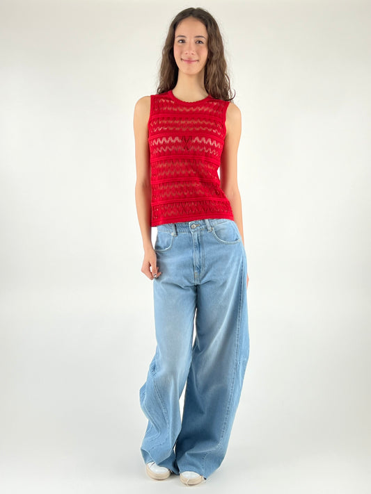 DEVA - TOP TRICOT TRAFORATO