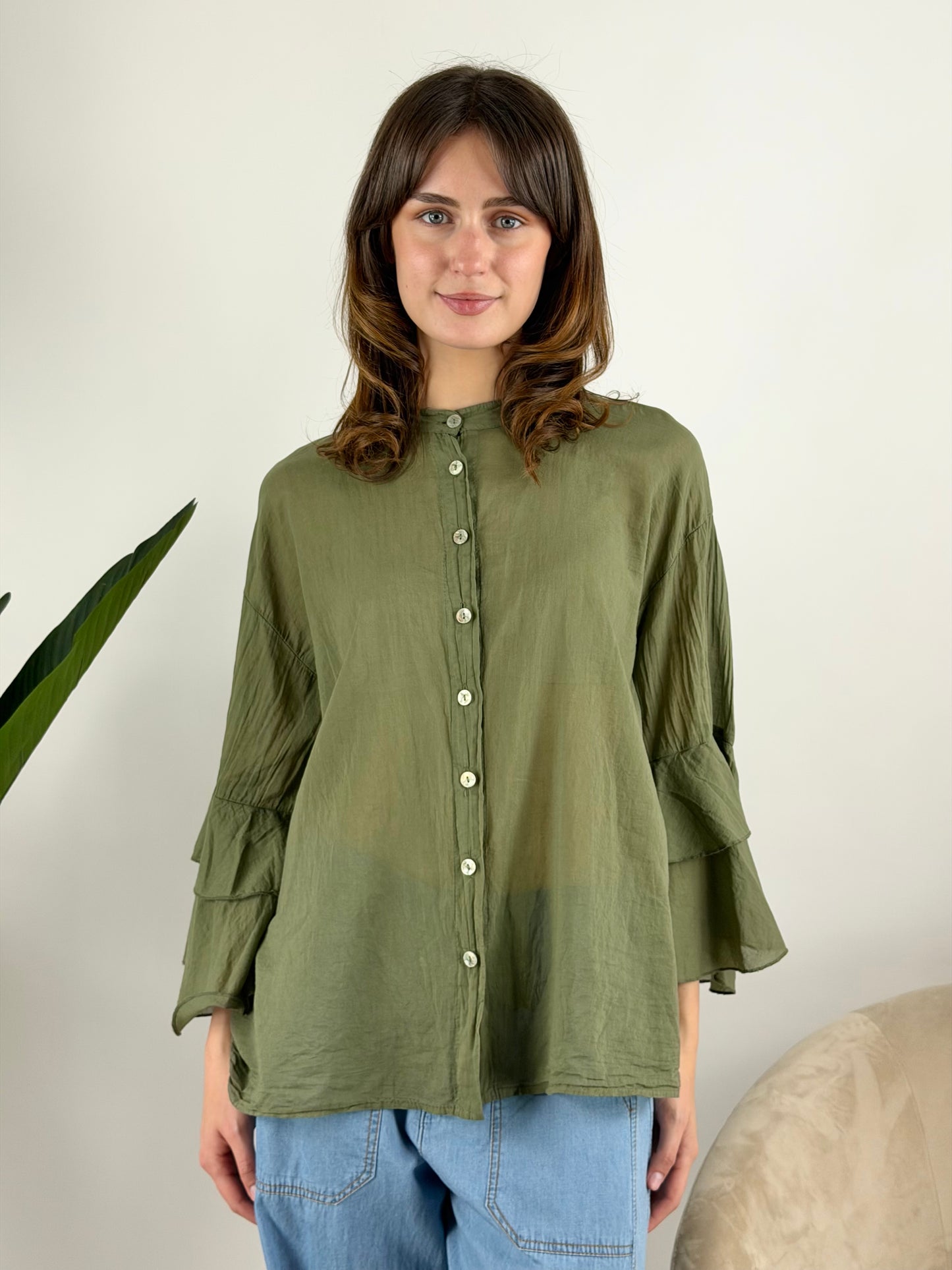 DEVA - CAMICIA MUSSOLA ROUCHES