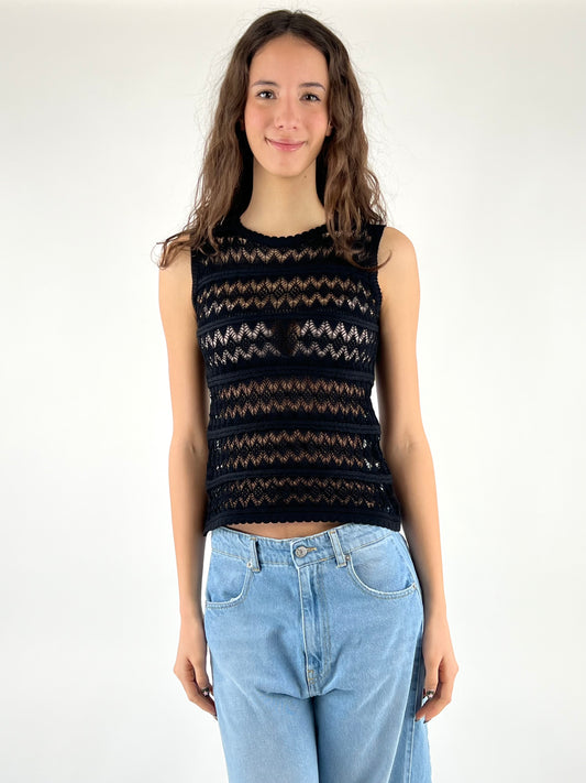 DEVA - TOP TRICOT TRAFORATO