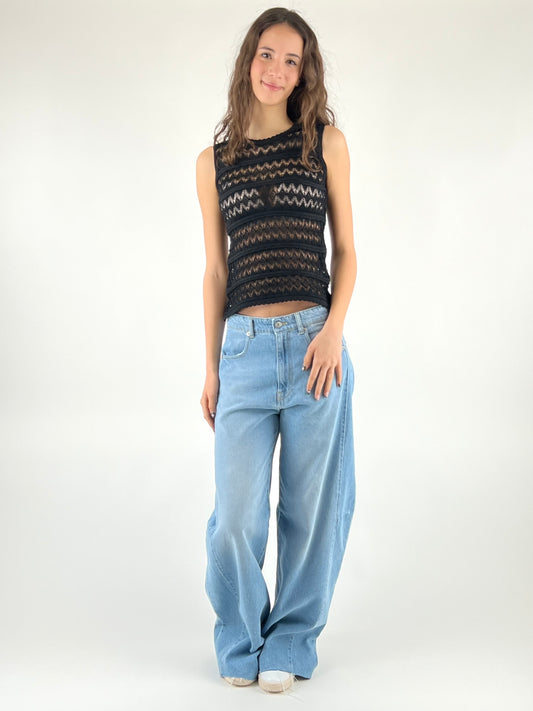 DEVA - TOP TRICOT TRAFORATO