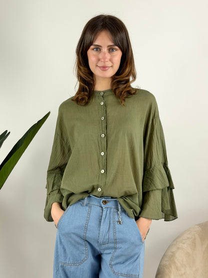DEVA - CAMICIA MUSSOLA ROUCHES