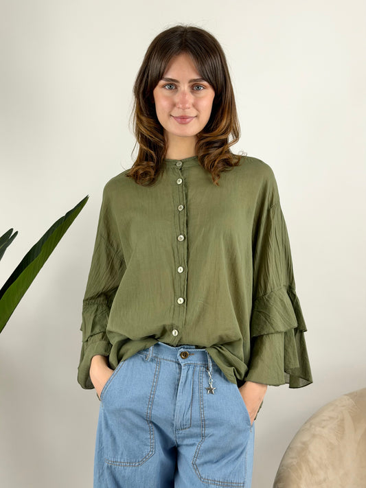 DEVA - CAMICIA MUSSOLA ROUCHES