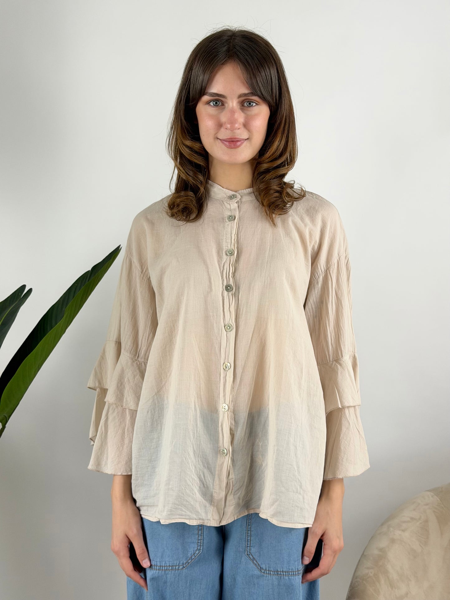 DEVA - CAMICIA MUSSOLA ROUCHES