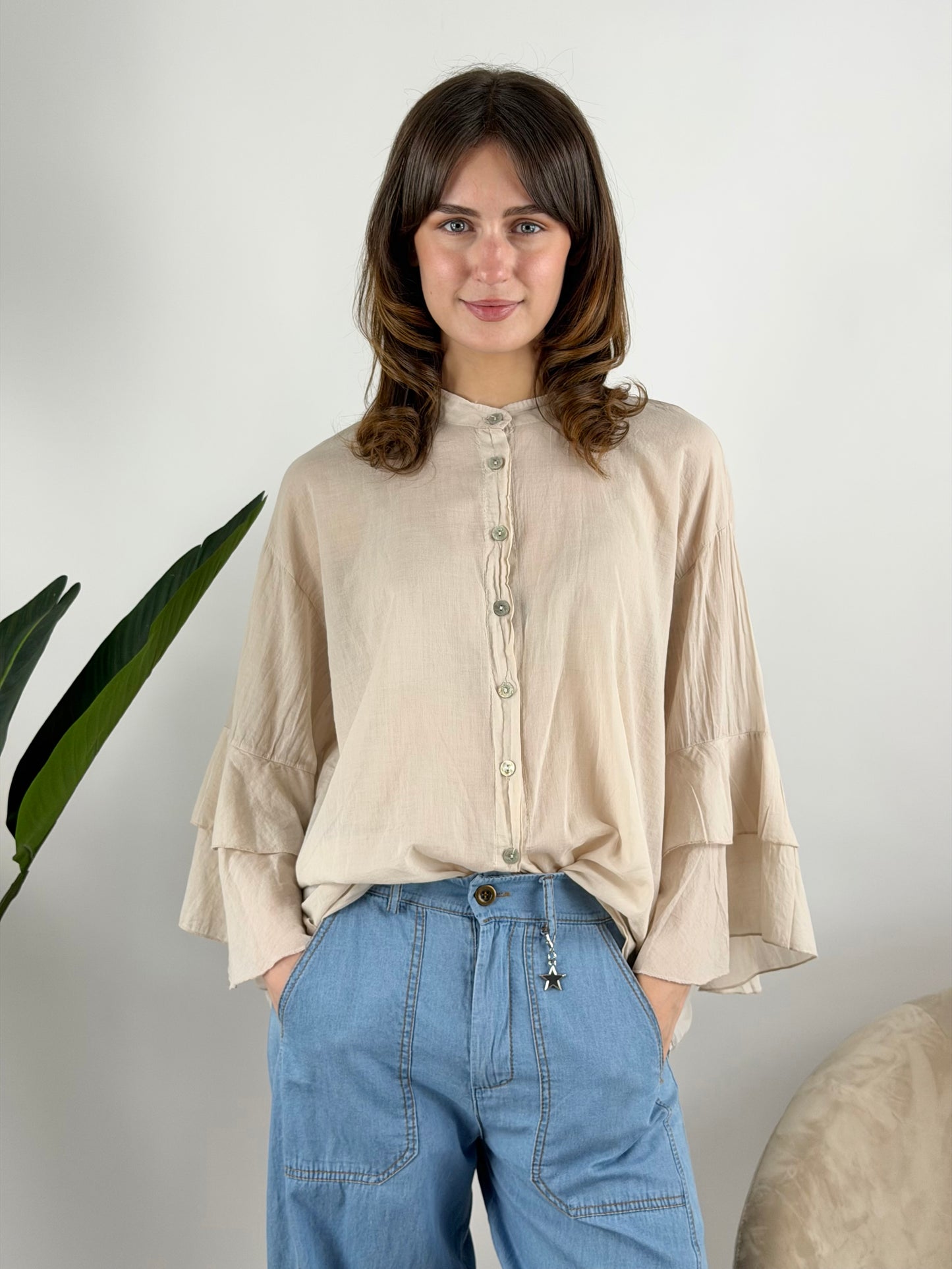DEVA - CAMICIA MUSSOLA ROUCHES