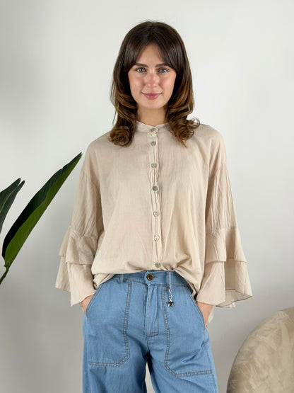 DEVA - CAMICIA MUSSOLA ROUCHES