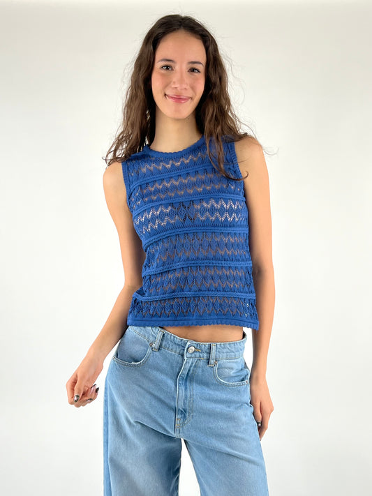 DEVA - TOP TRICOT TRAFORATO