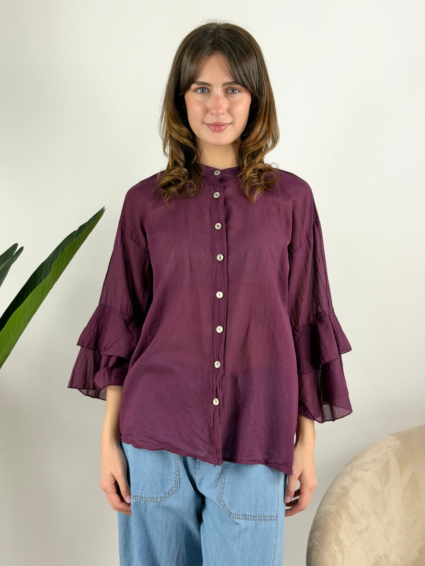 DEVA - CAMICIA MUSSOLA ROUCHES