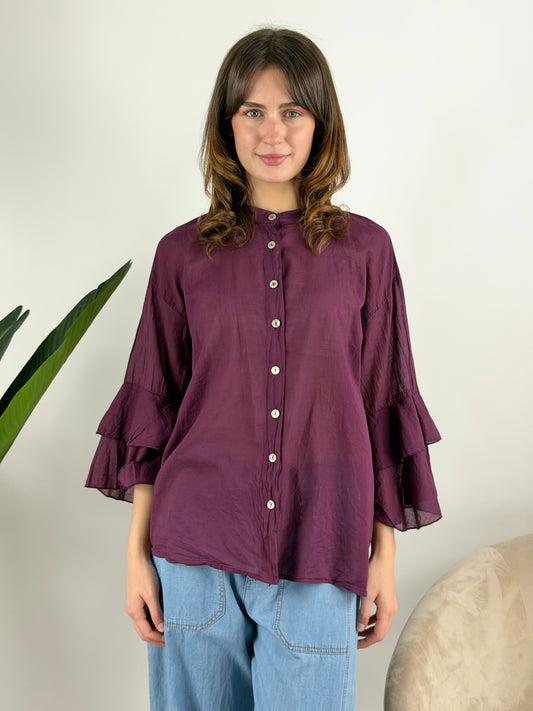 DEVA - CAMICIA MUSSOLA ROUCHES