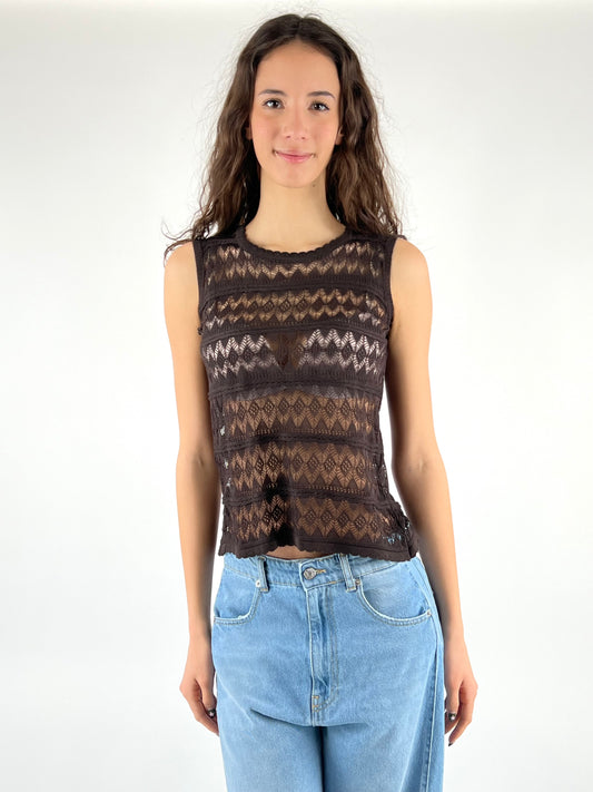 DEVA - TOP TRICOT TRAFORATO