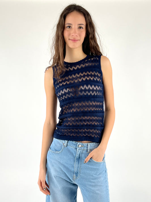 DEVA - TOP TRICOT TRAFORATO