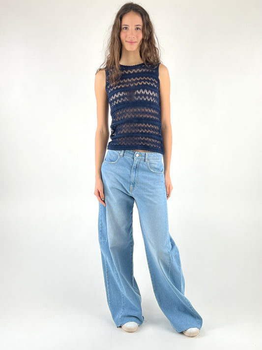 DEVA - TOP TRICOT TRAFORATO