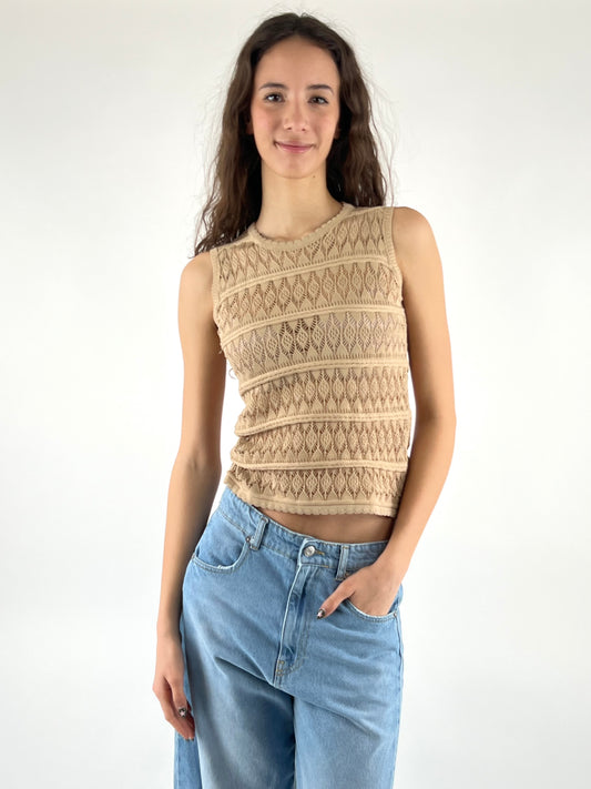 DEVA - TOP TRICOT TRAFORATO