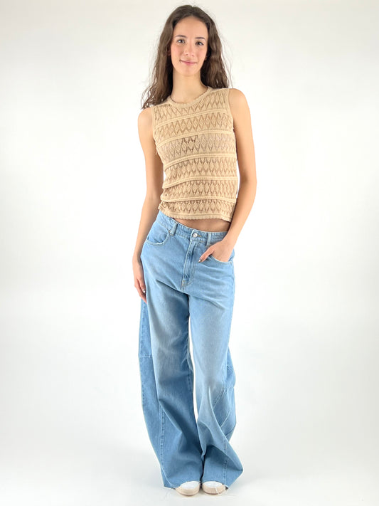 DEVA - TOP TRICOT TRAFORATO