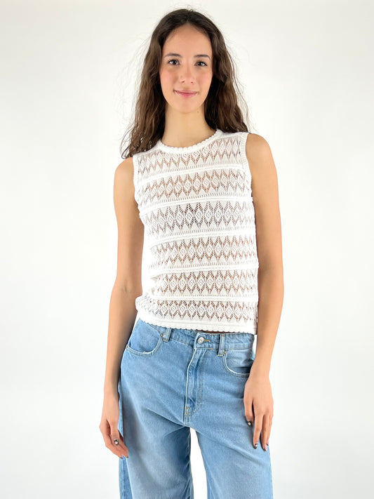 DEVA - TOP TRICOT TRAFORATO