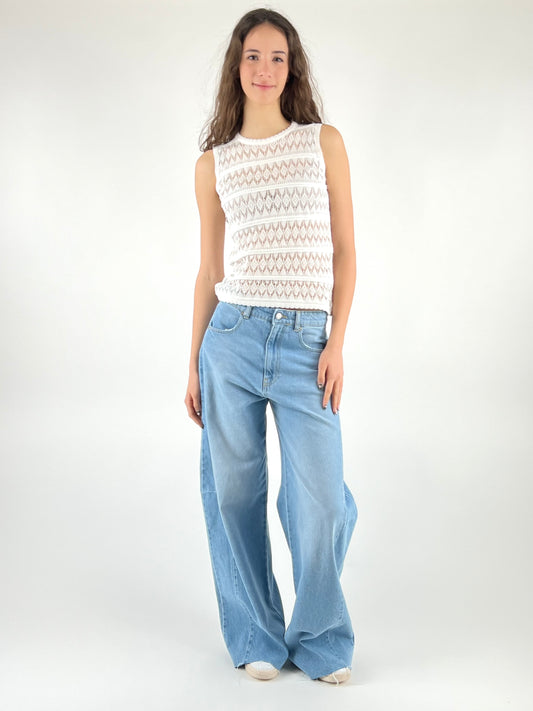 DEVA - TOP TRICOT TRAFORATO