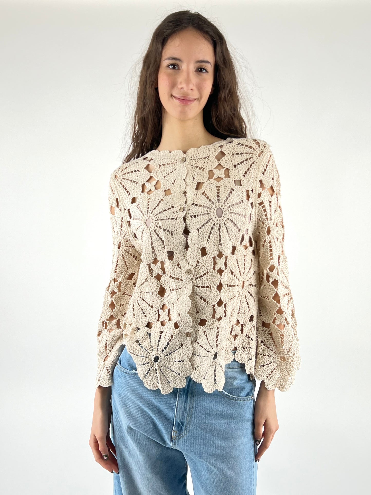 DEVA - CARDIGAN BOTTONI CROCHET