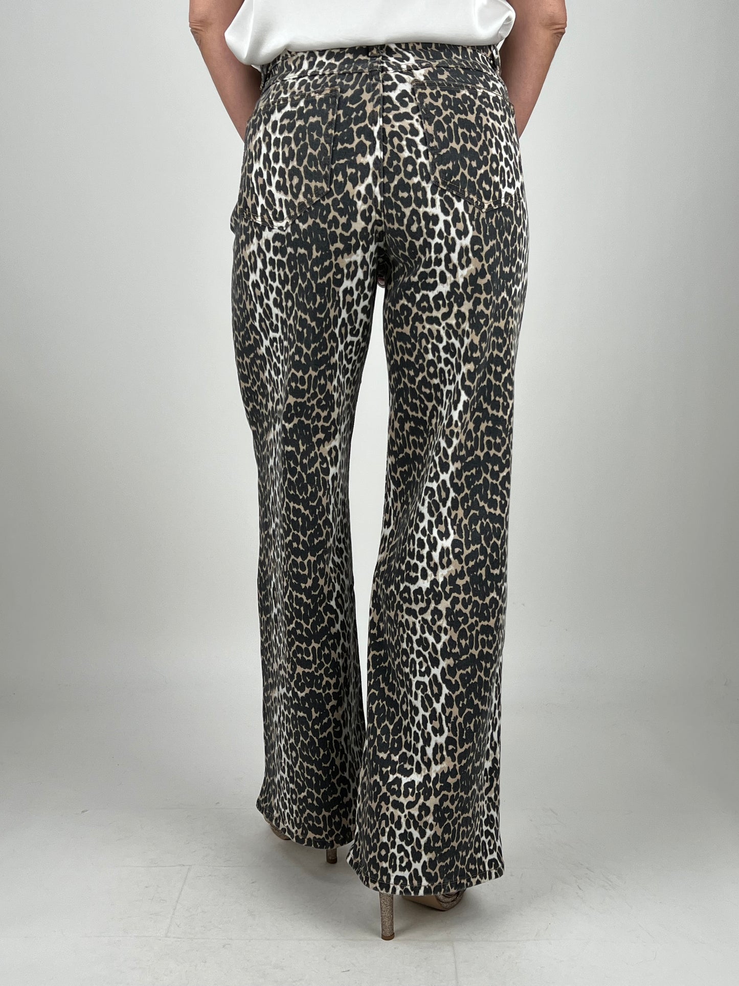 DEVA - JEANS FLARE ANIMALIER