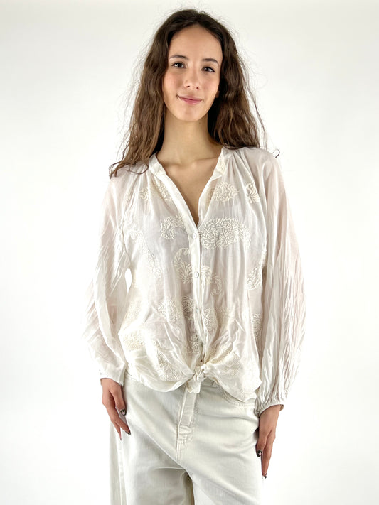MOTEL - CAMICIA SETA RICAMI